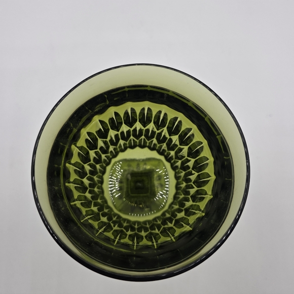 Indiana Glass Mt Mount Vernon Avocado Green Iced Tea Goblet Glasses 1 Glass Vtg - Picture 5 of 6